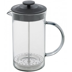 Cafeteira 600ml Prensa Francesa De Vidro Borossilicato E Tampa De Plástico Lyon Preta